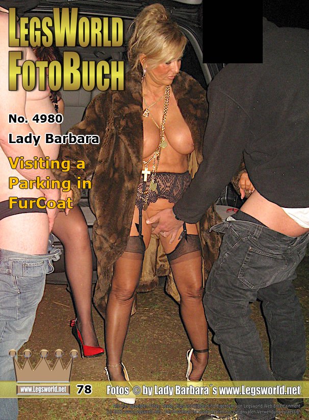Ebook: 4980 - Lady Barbara
Visiting a Parking in FurCoat
Im together with maid Kathrin half-naked under my fur coat in high-heeled pumps on a parking. With two members we had an appointment there. We showed them our pussies and they were groping or bodies under the coats. At the end, the two horny guys got wanked their cocks by me. The fur has gotten a lot, and is for sale, by the way.