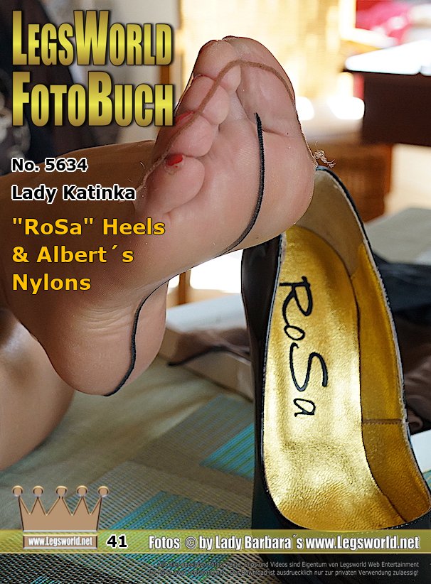 Ebook: 5634 - Lady Katinka
RoSa Heels & Alberts Nylons
Katinka loves the sheer seamed nylonstockings of Alberts Barefoot-Nylons and her black patent-pumps from Rosa-Shoes. Both the horny secretary was wearing the whole time in the office today. When she got home, she knew that the pumps must have smelled neat in the heat. While she pushed the sweaty nylon feet in front of the camera, she held a shoe to her nose and was deep smelling. Would you like to smell on Katinka´s shoes or better directly on her nylon-feet?