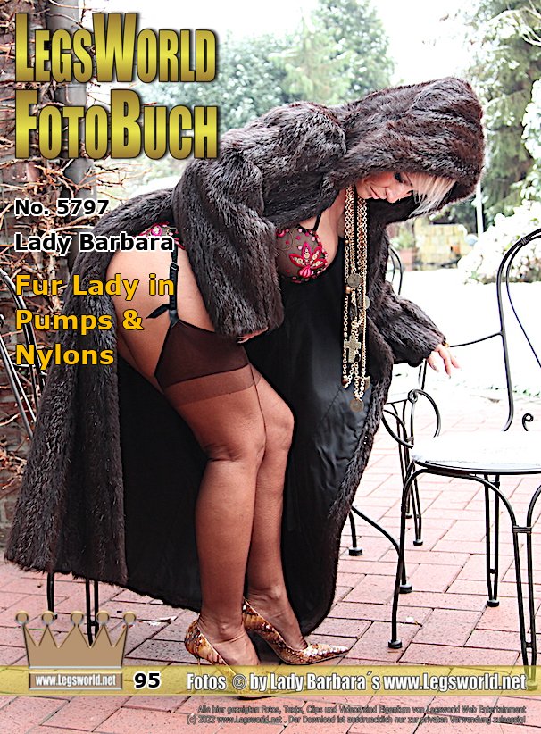 Ebook: 5797 - Lady Barbara
Fur Lady in Pumps & Nylons
Hardly the first snow fell here in the Rhineland, I can finally try my new fur coat. Except for some sexy lingerie and nylons on suspenders, I will not wear anything under my coat later, when I drive to Krefeld in the city for the Christmas market. Maybe Ill show someone my big Christmas balls, who knows?