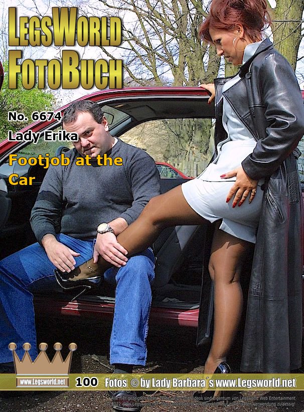 Ebook: 6674 - Lady Erika
Footjob at the Car
In this series you can see my adventures as Lady Erika from 1999 and 2000, which were never posted on Legsworld before. Today you can see how I have fun with a member at the car. I meet Dirk from Düsseldorf in a parking lot in Meerbusch. The foot-horny macho is horny for my legs and feet and certainly on more. He kisses my toes, rubs his cock again and again on my soles and toes and then gives me a big load of his cum. Somehow I had the feeling that he had brought secret spectators with him to whom he wanted to present me. Why not?