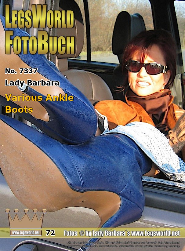 Ebook: 7337 - Lady Barbara
Various Ankle Boots
Today you can see part of my high-heeled ankle boot collection again. Wearing various trousers, I will show you different 14cm high ankle boots outside at the Krefeld Rhine harbor and in parking lots. Do you like ankle boots and want to stick your cock in a pair of my shoes whenever you want? Then get in touch, because I still have some of my boots and ankle boots for private sale. Write to me by email, but only if you are a member.