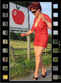 [Update 6396]
Model: HD-Video with Lady Gina
Here the mature, elegant Polish-Gina shows some of her experiences on video. From the first (still very clumsy) tottering in 16 cm high stilettos on a dirt road (please don´t laugh!), demonstration in a transparent blouse on the Königsallee in Düsseldorf, use by members at home and in parking lots, and how she is used as a mouth urinal. A nice overview for all the Fans of this elegant, pervert Poland Lady.