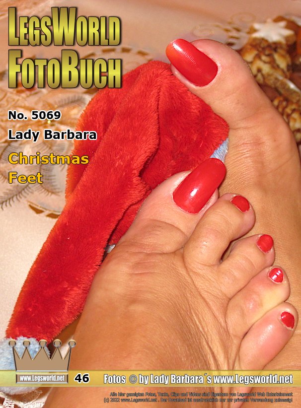 Ebook: 5069 - Lady Barbara
Christmas Feet
On this Christmas Eve, I had placed my bare feet on the table, and adorned them with Christmas paraphernalia and photographed. It was the smell of Christmas cookies and mulled wine in the air. Im sure that you would rather take the toes, than the cookies. Right?
