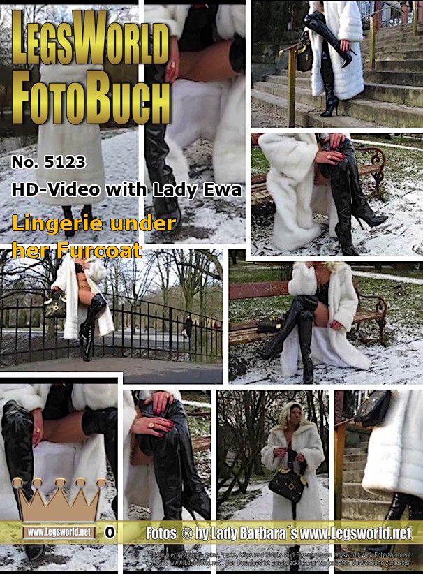 Ebook: 5123 - HD-Video with Lady Ewa
Lingerie under her Furcoat
Clip series: Lady Ewa makes a walk in a snow-covered Park only in sexy lingerie under her fur coat. The hot Polish is wearing high-heeled black overknee boots with high heels. Maybe there are wankers, who watch the blonde as a wanking-object?