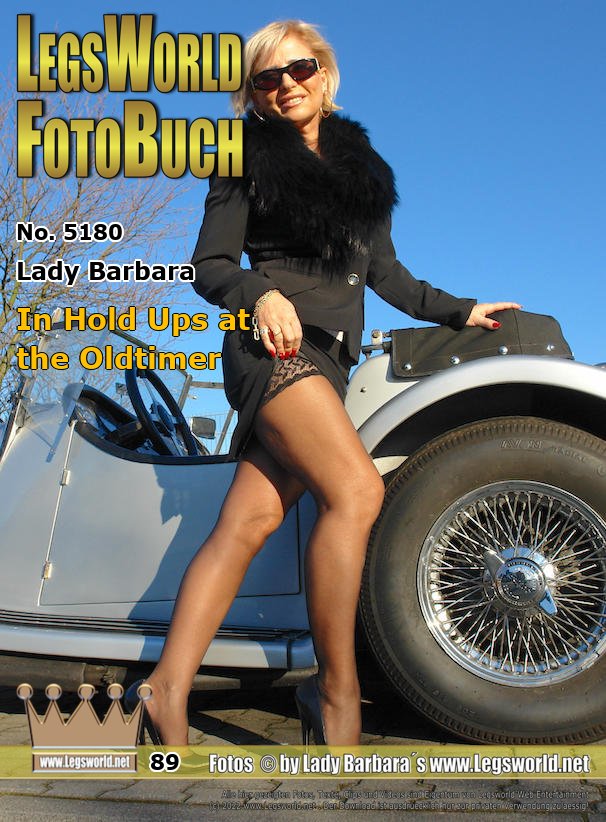 Ebook: 5180 - Lady Barbara
In Hold-Ups at the Oldtimer
Here, Im just doing a pause with my English vintage car, a Panther J72 from the 70s. In an elegant black suit and 16cm high high heels, I got out of the car and pulled my thigh nylons up, so they have no wrinkles. Would you ride with me? Sure you had looked only at my stocking tops or how my foot steps on the gas and brake.