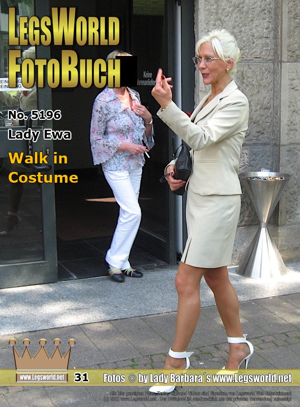 Ebook: 5196 - Lady Ewa
Walk in Costume
Beige costume, brown nylon stockings with white seam and white high heels. So dresse, the racy Polish-Lady makes a walk through the city. Again and again guys are gawking at the hot Polish look, especially when she bends and stretches out her horny butt.