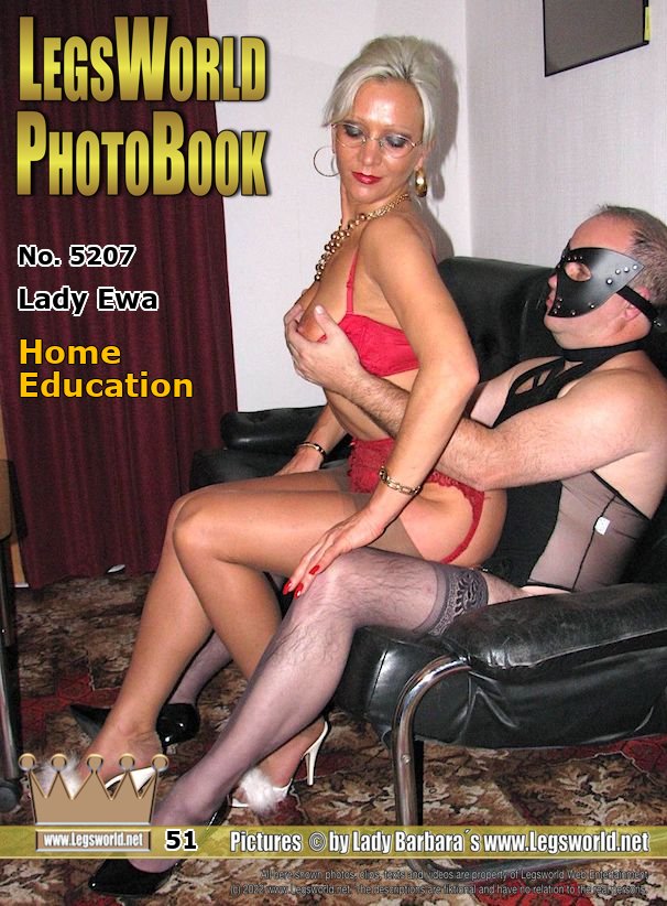 Ebook: 5207 - Lady Ewa
Home Education
Lady Ewa wears still her high-heeled white slippers when a slave in the morning asking for treatment. It was a good thing, that she slept in nylons and lingerie. So she can instantly sit down on the nylonman´s face and give him a handjob.