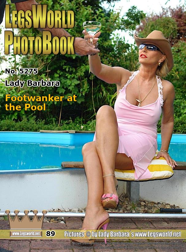 Ebook: 5275 - Lady Barbara
Footwanker at the Pool
This member had invited me to his house in Holland. In a rose-colored summer dress and sexy wooden mules by Gianmarco Lorenzi, I showed him my pussy in the garden. When he became horny, he wanked at the pool his dick on my toes and jerked a full load off cum to them. Of coure I stroke my pussy while I saw him wanking.
