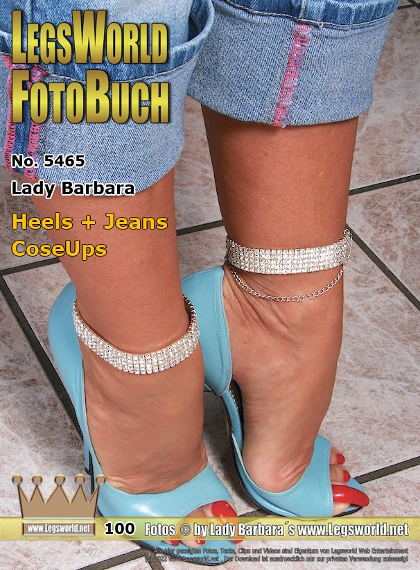 Ebook: 5465 - Lady Barbara
Heels + Jeans CoseUps
Toes- and Heelsfan Herbert from Neuss picked out from my collection some stilettos with which the photos should be made. Also there were very long, bright red polished toe nails requested. Here you can see the photos where I wear also Blue Jeans and foot jewelry. ankle bracelet Herbert also loves very much, because he likes rub his cock on them.