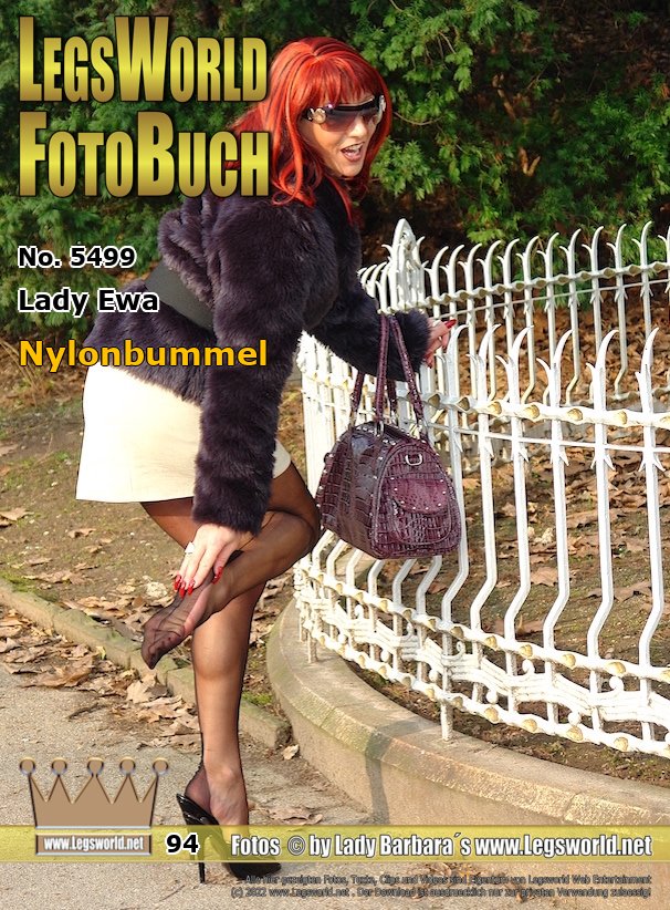 Ebook: 5499 - Lady Ewa
Nylonbummel
Lady Ewa is sent today by her fan Egon for a show through Frankfurt. It is not really warm yet. But with a fur jacket over a short skirt, provocative nylons and high-heeled mules she has to run provocatively through two parks in Frankfurt. In between, as they drove from one park to the next, Egon photographed the Ladys feet on the dashboard of his car. Surely the hot Nylon-Polish in the parks was also noticed by some men. Many hot cideo clips.