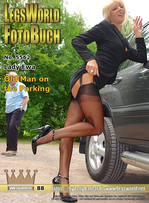 Ebook: 5562 - Lady Ewa
Old Man on the Parking
The smoking Lady Ewa is posing in a costume, sheer nylonstockings and black patent leather pumps on a typical cocking park. It does not take long, and the first old man sneaks around the horny Polish wanker´s template. But since he does not dare to speak to her, nothing happens. Until the second one comes. Ewa then shows her shaved pussy close up this second wanker.