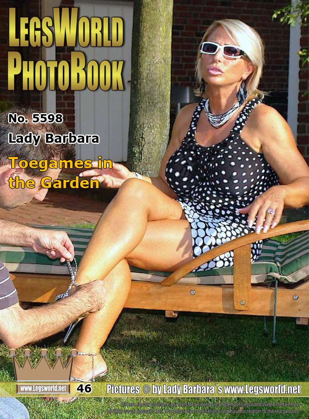 Ebook: 5598 - Lady Barbara
Toegames in the Garden
After he had the afternoon quietly worked for me in the garden, the House slave is allowed to take off my sandals and rub my feet with vaseline. As I notice that it excites him, he must take out his little slave dick and gets to feel my long toenails on his glans and in his urethra.