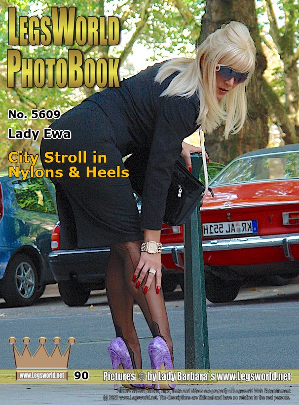 Ebook: 5609 - Lady Ewa
City Stroll in Nylons & Heels
In this photo - and ClipSeries, Lady Ewa strolls in a black business suit, sheer, black seamed nylons and 16 cm high, open-toe pumps through Düsseldorf. A member appeals to her and wants to hustle the Polish to his home. When on a park bench at the Königsalle Ewa had pain on her feet and must sit down, the horny guy directly began to fumble at her legs. But he is not the only one. Other heels and nylon fans are watching the frivolous blonde.