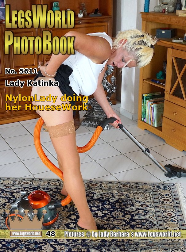 Ebook: 5611 - Lady Katinka
NylonLady doing her HoueseWork
It had to be vacuumed again in the flat. After Katinka came out of the office, she put on her homedress and some of her high-heeled house slippers. So the 50 year old chief secretary went to work. Because she rubbed a few times the fluted vacuum cleaner hose past her pussy, she became more and more horny. In the video clip you can see how she sucks her labia with the vacuum cleaner at the end.