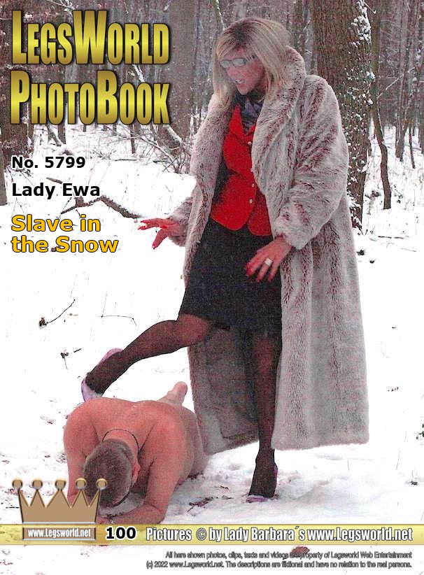 Ebook: 5799 - Lady Ewa
Slave in the Snow
In the icy winter, this slave is naked in a snowy forest educated by the high-heeled Lady Ewa in a fur who also treats him to milk. Since it are probably only the long sexy claws of the smoking Lady to thank that his dick becomes hard, when she rubs him with snow in the end . Because the slave can not see the hot Polis with his blindfold.