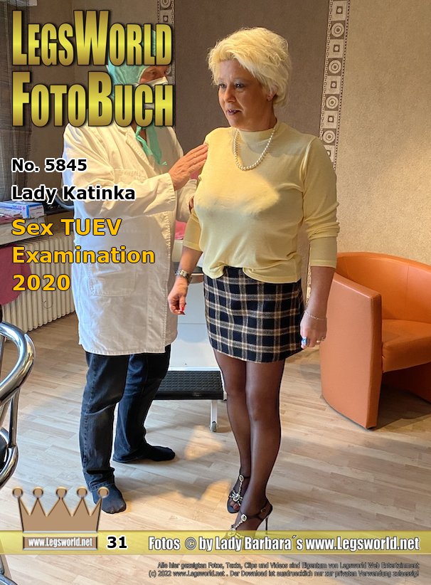 Ebook: 5845 - Lady Katinka
Sex-TUEV Examination 2020
Lady Katinka has to endure a sex TÜV check again at the doctor´s. First, the Doc grabs the body of the blonde while standing. At the beginning she still wears her everyday clothes because she comes straight from work. She wears a pantyhose under her skirt and, as so often, without panties. But Katinka has to undress quickly. She gets her breasts tied and nipple suckers put on. Incl. 16-Minutes-Video.