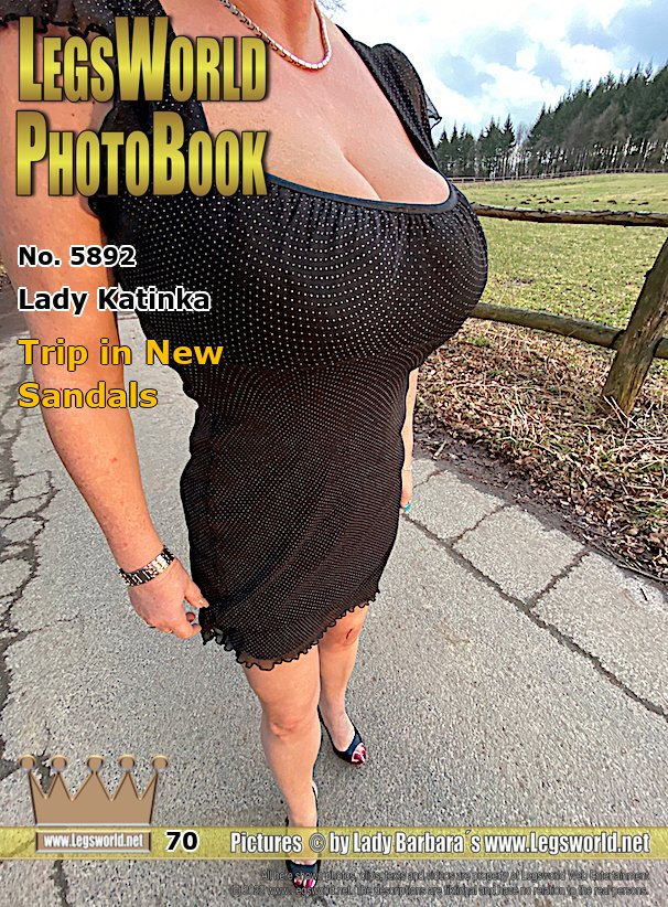 Ebook: 5892 - Lady Katinka
Trip in New Sandals
In a sheer, black summer dress and new black & red platform sandals, Katinka makes a trip to the Neuwied area. On a country road, she is photographed in her new sandals before she was driving to an erotic cinema in Oberhonnefeld near the A3. From there are still some other photos on a love swing. Maybe you can meet Katinka there.