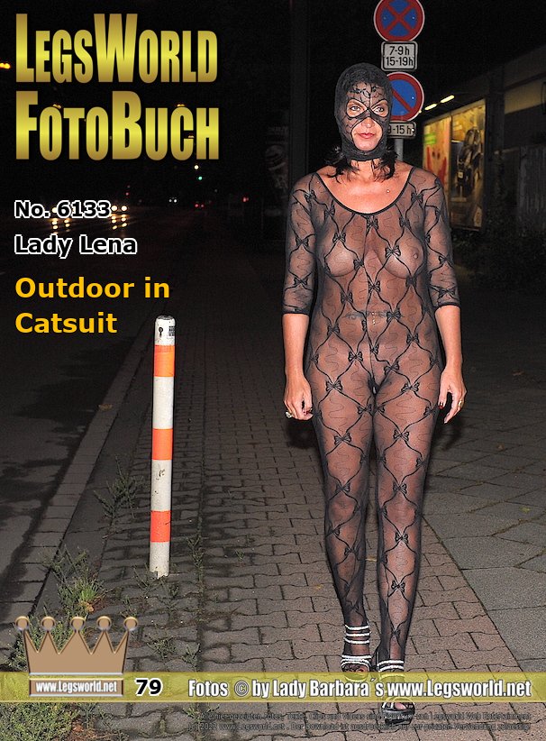 Ebook: 6133 - Lady Lena
Outdoor in Catsuit
In the darkness of this hot summer night, the always horny Lady Lena dares to go out on the streets in the middle of the city in a transparent catsuit. But even if she thinks nobody sees her: Lena is being watched. Because in her transparent suit, the Big-Boob-Lady is an ideal wanker template for voyeurs.