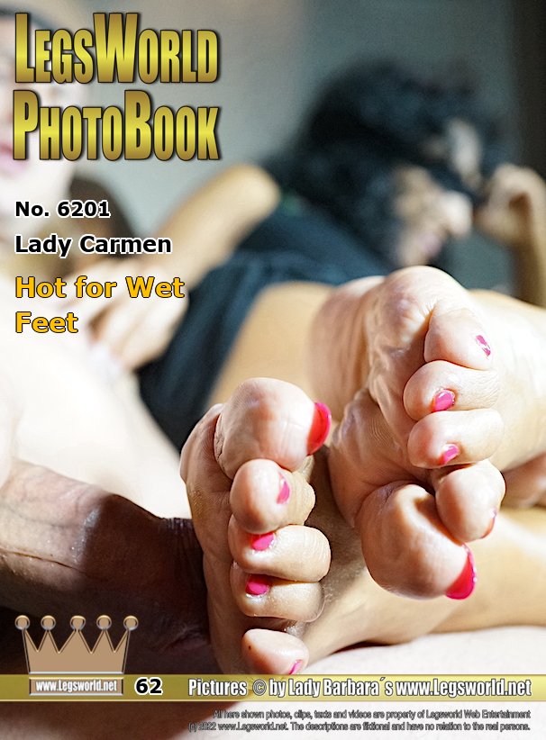 Ebook: 6201 - Lady Carmen
Hot for Wet Feet
This member is hot for wet soles again. In the heels studio, Orkan plays with Carmens totally sweaty feet and gives her a thick load of cum on her hot toes. The racy Brazilian likes real machos like Hurricane and likes to let him play with her sweaty toes. He would have preferred to fuck the Lady, but she didnt dare because of her jealous husband.