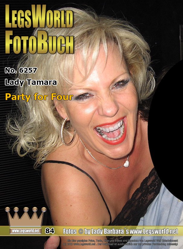 Ebook: 6257 - Lady Tamara
Party for Four
At this small private party with two members and plenty of wine, Blondy Tamara and I really enjoyed ourselves again. One of the guests always had a the time a bulge in his pants. He was super hot on both of us and would have loved to make a threesome with us in bed with out the cameraman. Right, Dave?