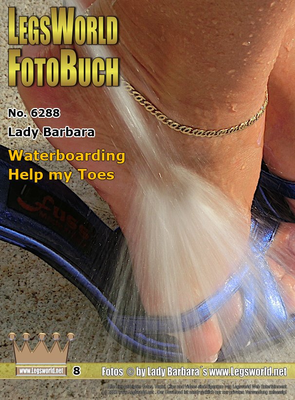 Ebook: 6288 - Lady Barbara
Waterboarding-Help my Toes
A big and hard jet of water hits my feet. he bangs my footsoles and runs out between my toes, he hits my feet and bangs merciless between my toes. Do you also want to treat my feet like that? Imagine that it is your sperm or your golden shower, which hits my feet. Incl. 11min. MP4-Video.