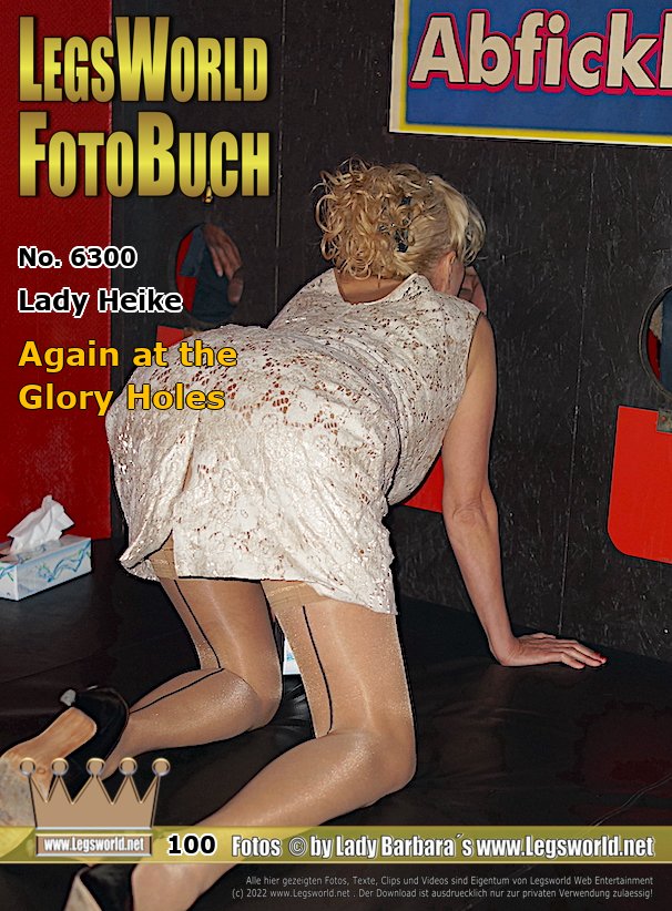 Ebook: 6300 - Lady Heike
Again at the Glory Holes
The big-titted Heike has made herself chic for the porn cinema. She wears skin-colored seamed nylons and high-heeled black patent leather pumps with her lace dress. When she stands in front of the porn cinema in Duisburg, the anticipation is great again: When she sees the stiff cocks hanging out of the fucking hatches, her eyes light up. She is in 7th dick heaven and sucks everything that hangs out of the hatches. Thick, thin, white, black, good smelling and also unwashed stinky dicks. Heikes mouth cunt is there for everyone.
