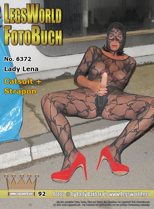 Ebook: 6372 - Lady Lena
Catsuit + Strapon
Lady Lena poses in a hot night at a car wash in Duisburg only in a transparent lace catsuit and red suede pumps with a strapon. Actually there should be a lot of cruisers on the road, but unfortunately there was no slave to take on. So where are you ? Who can Lena take in front of the camera with her strapon? Mask not a problem.