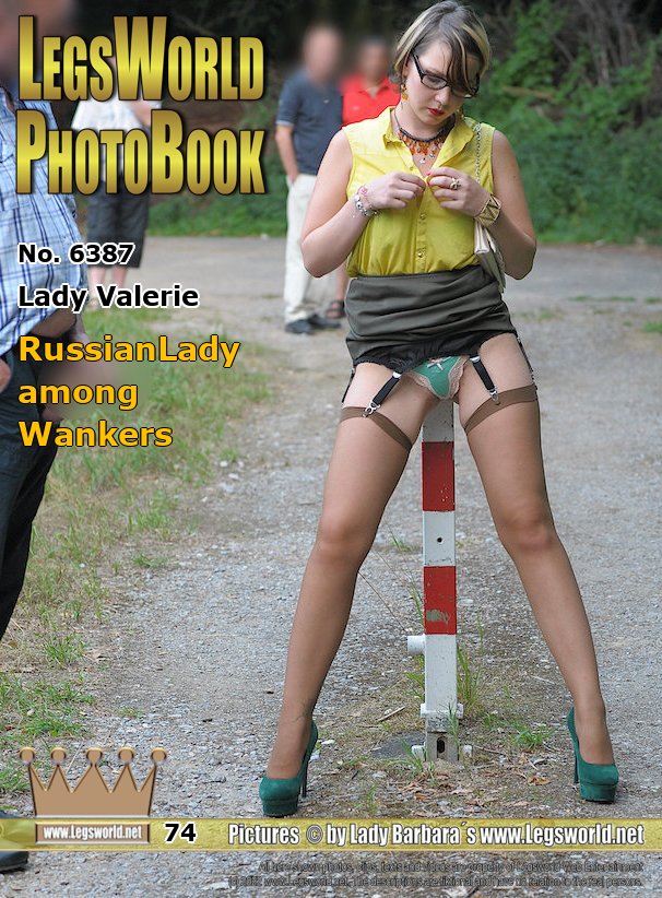 Ebook: 6387 - Lady Valerie
RussianLady among Wankers
When Valerie poses on a forest path, a few men are quickly on hand to take the 26 year old Russian Lady as their wanking template. While the guys rub their dicks, the young Russian Lady provocatively shows her suspenders and her bare fuck slit to the guys. Always hoping that she gets to see many stiff and jerking cocks.
