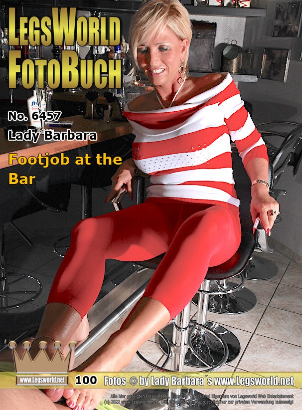 Ebook: 6457 - Lady Barbara
Footjob at the Bar
My foot stallion Orkan was my guest again in Willich. After taking off my high heels, the muscular stallion got a footjob with my hot bare toes. Take a look at great close-ups and video clips as my long toe claws dig into his dick and balls and then squeeze out all of the semen.