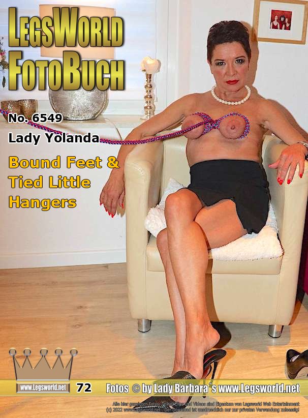 Ebook: 6549 - Lady Yolanda
Bound Feet & Tied Little Hangers
For the fans of bound tits, Lady Yolanda got a rope out of the drawer today and had her tits tied. Anyone who thinks that a good portion of silicone belongs here is welcome to contact us or discuss it in the chat.
