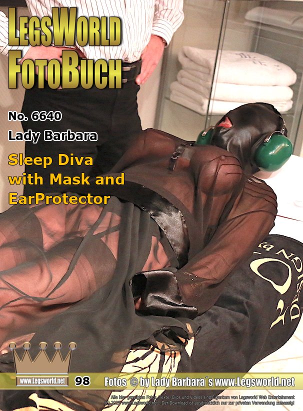 Ebook: 6640 - Lady Barbara
Sleep-Diva with Mask and EarProtector
That evening I had another horny guest for a sleep date to visit. Member Jürgen, who has known me from the photos for years, wanted to take a closer look at everything in person. I was laid ready on the treatment bench in a transparent bed-gown, high pumps and, above all, with a full mask and earmuffs. Because I shouldnt see or hear anything. I should just feel his strong hands and his drooling dick.