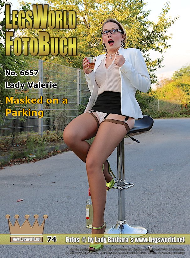 Ebook: 6657 - Lady Valerie
Masked on a Parking
Valerie is groped by a black masked man and shown to two horny parking lot wankers. Except for suspenders, nylons and shoes, the masked man takes off all her clothes. Fortunately, Valerie cannot see the wanking guys because the masked man has put a blindfold on her. What she doesnt know: the guys are her neighbors Ben and Tobi who have been horny for the young Russian for a long time.