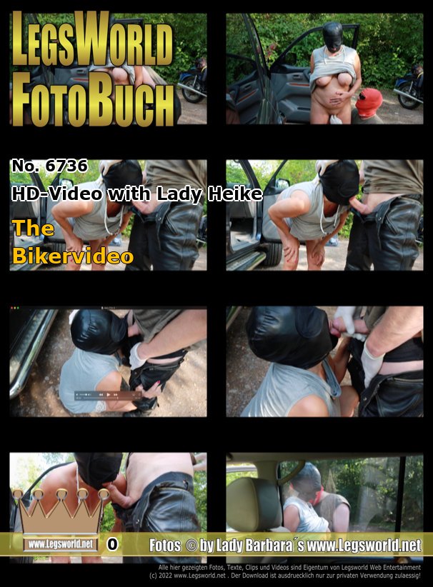Ebook: 6736 - HD-Video with Lady Heike
The Bikervideo
Heikes greed for strangers cocks was once again very great, despite the fear of meeting friends. Thats why she wore a full mask again and called herself Evelyn. Before meeting the family, she is first groped by a biker in the parking lot at Kaarster See and then fucked in her mouth. Just a little, she thinks, because the family is waiting. But the biker fucks the mouth cunt really hard and deep, until Heike drools on her beautiful dress.