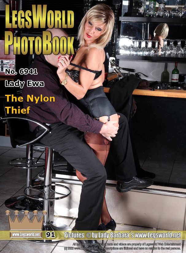 Ebook: 6941 - Lady Ewa
The Nylon Thief
Member Paul should only pay his yearly fee to Lady Ewa in the cellar bar. In an unsupervised moment, the horny guy has tampered with the Ladys nylons and is promptly caught doing so. The Poland Lady confronts him and forcibly milks him so that he doesnt get any more stupid ideas. When he promises not to do that anymore, Ewa takes off her costume and lets him see what kind of nylon stockings she is wearing.