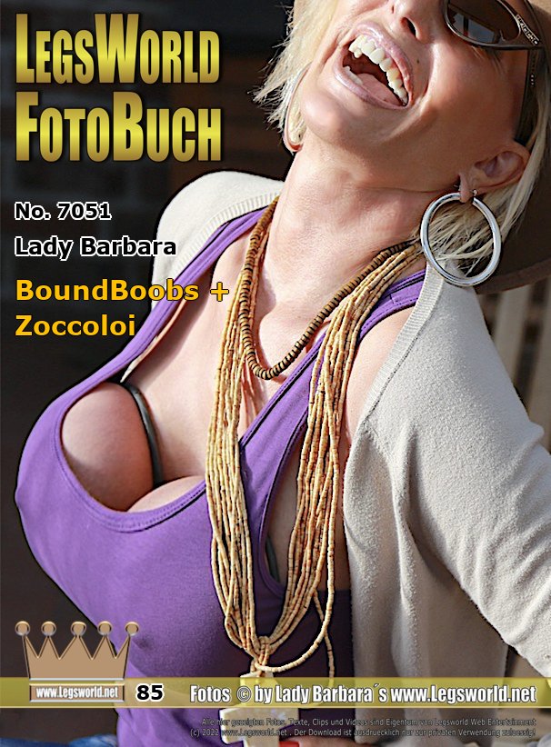 Ebook: 7051 - Lady Barbara
BoundBoobs + Zoccoloi
In a sheer pink shirt, under which you can clearly see my permanently stiff nipples, and a cowboy hat, I present myself here in the garden at the special request of a member in tight jeans leggings. On my bare, freshly perfumed feet I
