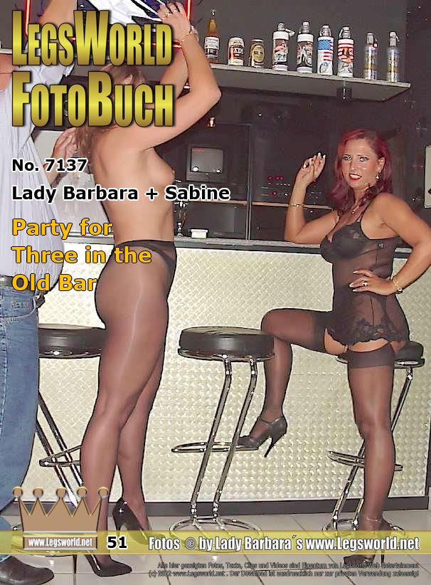 Ebook: 7137 - Lady Barbara + Sabine
Party for Three in the Old Bar
In hot sheer nylon stockings, my blonde friend Sabine from Bochum and I serve a member in my old basement bar in Krefeld-Bockum. First the hot Rudolf picks up the horny Sabine and makes her very keen on taking his cock into her mouth. He doesn