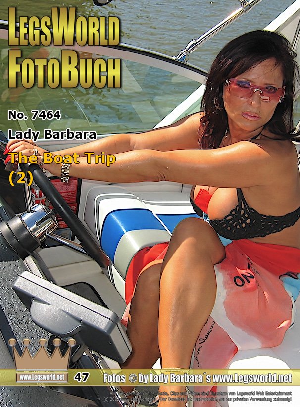 Ebook: 7464 - Lady Barbara
The Boat Trip (2)
Today my little boat trip continues from Krefeld harbor onto the river Rhine. I had put a light summer dress over my bikini and swapped the platform sandals for normal silver heels. With the waves on the Rhine, the plateaus are too wobbly for me. It